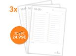 Ideen.Kollektiv - Set Di 3 Blocchetti A5 Per Liste Di Cose Da Fare Con/Senza Agenda - Liste Di Cose Da Fare Per Raccoglitore Ad Anelli, Agenda Ad Anelli E Bullet Journaling (Senza Agenda)