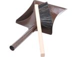 Paletta In Metallo Con Manico Corto In Metallo - Paletta Per Pulire E Spazzare + Spazzola A Mano Con Manico Lungo - Scopa In Legno - Paletta (Marrone)