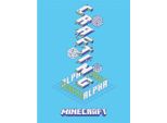 Minecraft - Stampa Su Tela "Alpha"" PM11234 (40 Cm X 30 Cm) (Blu/Bianco/Verde)"