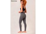 Leggings Comfort Senza Cuciture Da Donna Taglia Xl Con Vita Media, Leggings A Compressione Modellanti Con Imbottitura Al Cavallo - Seamies Grey