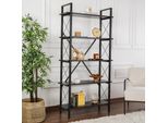 Skye Decor, Elysian - Wood Black, Nero, Libreria, Legno Nero, 100 % Truciolato Rivestito In Melamina, 90 X 33,5 X 180 Cm