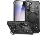 Per Samsung Galaxy S25 5G Magsafe Shock Magnet Ring Cover Protettiva Custodia Per Telefoni Cellulari Nero