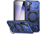 Per Samsung Galaxy S25 5G Magsafe Shock Magnet Ring Cover Protettiva Custodia Cellulare Blu Scuro