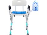 Sedia Da Doccia Vevor, Sedile Da Doccia, Portata: 200 Kg, Sgabello Da Doccia Con Braccioli E Schienale, Sedia Da Doccia Regolabile In Altezza Per Anziani, Persone Con Disabilità