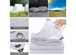 (2Mx3M)Telone Impermeabile 180G/M² Telone Per Esterni Antistrappo, Resistente Al Gelo, Protezione Uv Telone Protettivo In Pe Telone In Tessuto Con Occhielli Per Mobili Da Giardino, Bianco