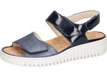 WaldläUfer H-Willow 955001-206 Sandalo Comodo Da Donna Con Plantare Estraibile In Pelle - Scarpe Da Donna Sandalo Comodo / Sottopiede Libero, Blu, Pelle (Pearl Crunchlack)&Nbsp
