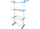 Stendibiancheria Pieghevole Con Ruote - Stendibiancheria Multistrato Salvaspazio - Portatile E Resistente - Ideale Per Uso Interno Ed Esterno