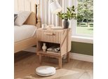 Cdglobal Comodino A 2 Pezzi, Comodino Con Vani A Giorno, Cassetti, 40X35X55 Cm, Cassettiera Per Letto, Comodino Per Letto A Molle, Comodino Salvaspazio Per Soggiorno Camera Da Letto