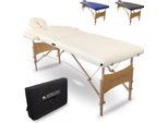 Mobiclinic, Lettino Da Fisioterapia Pieghevole, CM-01 Light, Lettino Da Massaggio, Poggiatesta, Massaggio, Portatile, Legno, 186 X 60 Cm, Colore: Crema