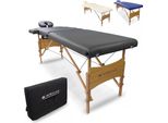 Mobiclinic, Lettino Da Fisioterapia Pieghevole, CM-01 Light, Lettino Da Massaggio, Con Borsa Da Trasporto, Poggiatesta, Massaggio, Portatile, Legno, 186 X 60 Cm, Nero