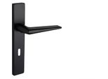 Maniglia Per Porta Lavuzo Modena Nera Con Piastra Rettangolare SL72 - Pro Set
