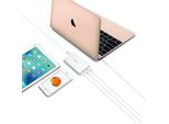 SYSTEM-S Quick Charge 3.0 Adattatore Di Ricarica Multipla Qualcomm Usb A 3.0 E Usb 3.1 Tipo C Caricatore Di Alimentazione Stazione Di Ricarica Rapida