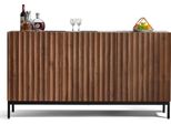 Credenza Aiorber, Design 3D Ondulato In Rovere, Ripiani Regolabili, Per Soggiorno, Sala Da Pranzo, Cassettiera, 150X40X80 Cm, Marrone