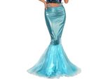 Maxi Gonna Da Donna A Sirena Xl - Costume Di Carnevale E Halloween - Gonna A Squame Di Pesce Da Sirena Glamour Per Cosplay E Feste