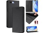 Custodia In Pelle Per Iphone 6S Plus / 7 Plus / 8 Plus, Flip Case Con Slot Per Carte, Portafoglio E Supporto Nero