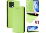 Custodia In Pelle Per Motorola Moto G72, Flip Case Con Slot Per Carte, Portafoglio E Supporto Verde
