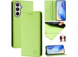 Custodia In Pelle Per Samsung Galaxy A05S, Custodia Flip Con Slot Per Carte, Portafoglio E Supporto Verde