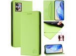 Custodia In Pelle Per Motorola Moto G32, Flip Case Con Slot Per Carte, Portafoglio E Supporto Verde
