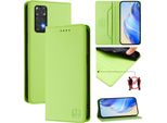Custodia In Pelle Per Xiaomi Redmi Note 11 4G/Note 11S/Note 12S, Flip Case Con Slot Per Carte, Portafoglio E Supporto Verde