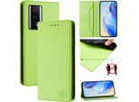 Custodia In Pelle Per Xiaomi Poco F5 Pro/Redmi K60/K60 Pro, Custodia Flip Con Slot Per Carte, Portafoglio E Supporto Verde