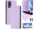 Custodia In Pelle Per Xiaomi Redmi Note 11 4G/Note 11S/Note 12S, Flip Case Con Slot Per Carte, Portafoglio E Supporto Viola