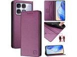 Custodia In Pelle Per Xiaomi Redmi K70 Ultra, Flip Case Con Slot Per Carte, Portafoglio E Supporto Viola