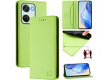 Custodia In Pelle Per Oneplus Ace 2V/Oneplus Nord 3, Custodia Flip Con Slot Per Carte, Portafoglio E Supporto Verde