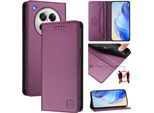 Custodia In Pelle Per Infinix Zero 40 4G/Zero 40 5G, Custodia Flip Con Slot Per Carte, Portafoglio E Supporto Viola