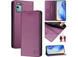 Custodia In Pelle Per Infinix Hot 9 Play/Hot 10 Play/Hot 11 Play, Custodia Flip Con Slot Per Carte, Portafoglio E Supporto Viola