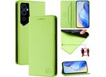 Custodia In Pelle Per Tecno Pova Neo 2, Flip Case Con Slot Per Carte, Portafoglio E Supporto Verde