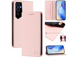 Custodia In Pelle Per Tecno Pova Neo 2, Flip Case Con Slot Per Carte, Portafoglio E Supporto Rosa