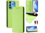 Custodia In Pelle Per Tecno Spark Go 2022/Spark 8C/Spark 9, Custodia Flip Con Slot Per Carte, Portafoglio E Supporto Verde