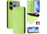 Custodia In Pelle Per Tecno Spark 6 Go/Spark Go 2020/Spark Go 2021, Custodia Flip Con Slot Per Carte, Portafoglio E Supporto Verde