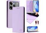 Custodia In Pelle Per Tecno Spark 6 Go/Spark Go 2020/Spark Go 2021, Custodia Flip Con Slot Per Carte, Portafoglio E Supporto Viola