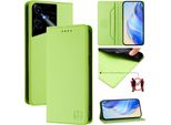 Custodia In Pelle Per Tecno Pova Neo 3, Flip Case Con Slot Per Carte, Portafoglio E Supporto Verde