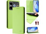 Custodia In Pelle Per Tecno Pova 6 Neo, Flip Case Con Slot Per Carte, Portafoglio E Supporto Verde