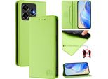 Custodia In Pelle Per Zte Blade V60 Vita/V60 Design/Nubia V60 Design/Axon 60 Lite, Custodia Flip Con Slot Per Carte, Portafoglio E Supporto Verde