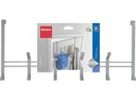 Tomado-Metaltex Appendiabiti Per Anta Smussata 44,5X20,5 Cm 10 Ganci Grigio Argento