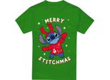 Lilo & Stitch - T-Shirt Da Uomo TV4973 (M) (Verde Irlandese)