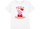 Peppa Pig - Maglietta "Buon Natale"" Per Bambini TV5031 (152-158) (Bianco)"