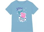 Peppa Pig - Maglietta "Snow Much Fun"" Per Bambini TV5032 (116) (Blu Cielo)"