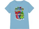 Pj Masks - Maglietta Per Bambini - Design Natalizio TV5021 (104) (Blu Cielo)