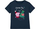 Peppa Pig - Maglietta Per Bambini - Design Natalizio TV5023 (152-158) (Blu Navy)