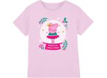 Peppa Pig - Maglietta "Magica"" Per Bambini - Design Natalizio TV5030 (152-158) (Rosa Chiaro)"