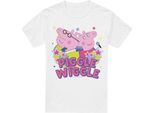 Peppa Pig - Maglietta "Piggle Wiggle"" Da Uomo TV5152 (Xl) (Bianco)"