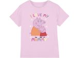 Peppa Pig - Maglietta "Amo La Mia Mamma"" Per Bambini TV5157 (128) (Rosa Chiaro)"
