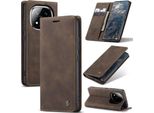 Custodia Per Xiaomi Redmi Note 14 Pro/Note 14 Pro+ 5G, Retro Custodia In Finto Cuoio Con Funzione Stand Bronzo