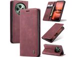 Custodia Per Oppo Reno12 F 4G/Reno12 F 5G, Custodia Retrò In Finto Cuoio Con Funzione Stand Rosso