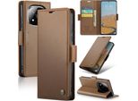 Custodia Per Xiaomi Redmi Note 14 Pro/Note 14 Pro+ 5G, Carta Di Blocco Rfid, Custodia Avanzata In Pelle Flip Con Funzione Stand Brown