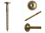 Viti A Testa Cilindrica Con Zincatura Gialla 6,0 X 80 Mm Torx - Confezione Da 100 Pezzi